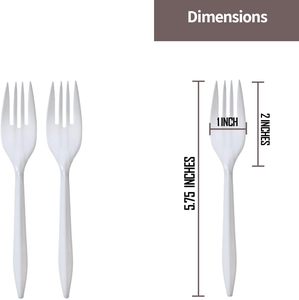 Ensemble de vaisselle jetable personnalisable biodégradable en amidon de maïs, couteau, fourchette, cuillère pour fêtes, occasions écologiques et dégradables - Product Image 2