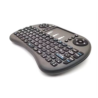 Remote Control Mouse Udara RGB Mini I8 Keyboard dengan Touchpad untuk PC 2.4GHz 92 Tombol Kontrol Multimedia Auto Sleep Wake