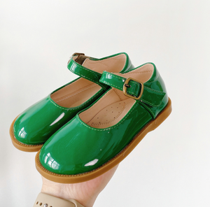 Chaussures habillées pour bébé de haute qualité en cuir vert avec fermeture auto-agrippante pour mariage, fête et cérémonie - Product Image 3