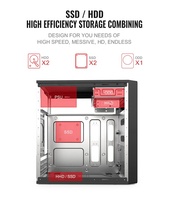PC hesaplama ITX ATX sunucu durumda siyah USB ses soğutma fanı ROHS masaüstü orta kule yüksek kalite