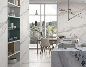 Khổ Lớn calacatta đá cẩm thạch trắng nhìn 3200x1600x6mm đánh bóng Tấm Đá thiêu kết gạch sàn cầu thang ốp tường - Product Image 5