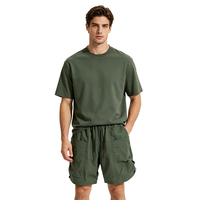 Short cargo unisexe vintage ample à taille élastique mi-haute, respirant, style japonais, séchage rapide, imperméable, anti-plis, 100% nylon