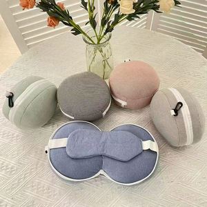 U-Shaped Blackout Two-In-One & Travel Pillow Cut-Out Design Polyester Material Eye <b>Mask</b> for Airplane Nap <b>Sleep</b> - Product Image 3