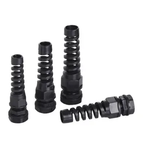 Cable Gland Electrical Nylon Strain Relief PG16 Thread Strain Relief Spiral Nylon Black IP68 Electrical Accessories Seal FSCAT