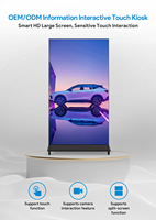 Afficheur numérique Android 75 pouces 4K UHD, écran LCD publicitaire intérieur sur pied