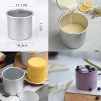 Cetakan Kue Chiffon Bulat Aluminium Langsung dari Pabrik, Loyang Kue Dalam, Peralatan Panggang Kue Logam, Loyang Roti dengan Dasar yang Dapat Dilepas