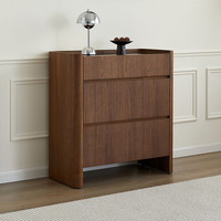 Table de chevet en bois au design nordique simple du milieu du siècle, avec armoire de rangement et tiroirs, petite table autoportante pour chambre à coucher