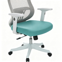 Chaise de bureau ergonomique moderne à hauteur réglable en maille avec fonction de rotation, idéale pour les bureaux à domicile