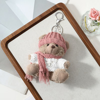 Jouets en peluche personnalisés en gros, mignons ours en peluche en coton, animaux en peluche doux, porte-clés 18 cm