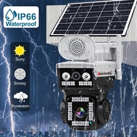 Caméra PTZ solaire 4G Anxinshi 5K à double objectif, 10MP, enregistrement 24/7, extérieur IP66, suivi automatique des personnes, vision nocturne couleur