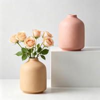 Vase à fleurs en céramique de luxe, en porcelaine émaillée au sable, fait à la main, pour la décoration de la maison