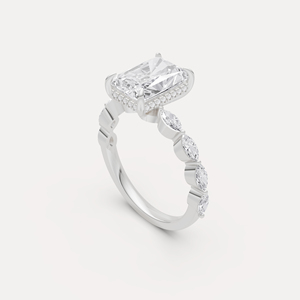 Anillo de Compromiso de Diamante Cultivado en Laboratorio de la Mejor Calidad, Anillo de Oro de 18K con Corte Redondo para Propuesta de Matrimonio y Uso en Bodas, en Venta - Product Image 1