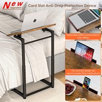 Table d'appoint réglable en hauteur pour canapé, 90 °   Ajustements d'angle d'inclinaison, emplacement pour téléphone et tablette, pour canapé, fauteuil, lit, chaise, salon