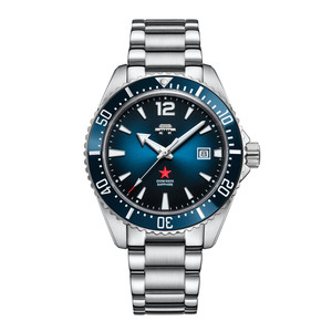 Beijing Zheng He's Treasure Ship Watch Radial Blue Reloj de acero inoxidable Automático Mecánico Hombre de negocios Reloj para hombres Calendario - Product Image 1