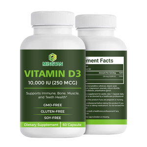 Capsules de Vitamine D3 10 000 UI, 60 unités, Complément Alimentaire Sans OGM, Sans Gluten et Sans Soja, Favorise la Fonction Immunitaire et le Bien-être Osseux - Product Image 2