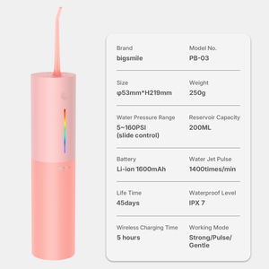 Fil dentaire OEM de voyage à domicile rose Irrigateur buccal pour enfants Nettoyage des dents Mini fil dentaire portable sans fil Santé bucco-dentaire - Product Image 6
