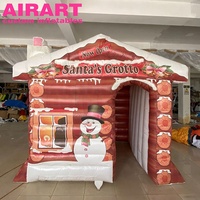 Château gonflable à motif bespoke de noël, maison de noël gonflable