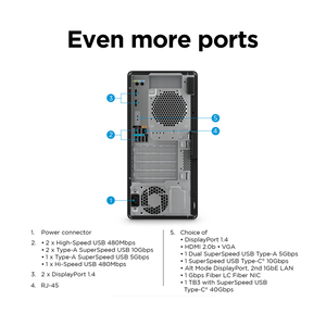<span class=keywords><strong>HP</strong></span> <span class=keywords><strong>Z2</strong></span> G9 Tour <span class=keywords><strong>Workstation</strong></span> i5-12500 16 Go 1 To PCIe SSD DisplayPort HPE <span class=keywords><strong>Workstation</strong></span> PC de bureau - Product Image 4