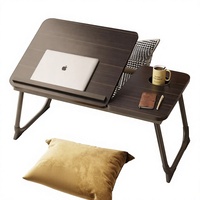Table d'appoint portable et pliable en bois réglable en hauteur pour ordinateur portable, idéale pour le bureau, la maison, l'étude, le travail, la chambre, le canapé