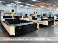 Mesin Pemotong Logam Laser Serat 3-Axis Otomatis Kecepatan Tinggi AceBest HIWIN 1500-6000W Kontrol CNC untuk Baja Stainless Aluminium
