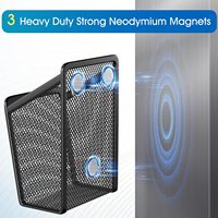 2 packs de porte-crayons en maille pour le rangement du bureau, le panier, l'organisateur de marqueurs avec des aimants puissants, parfaits pour les accessoires de casier,