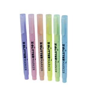 Stylo surligneur liquide mini multicolore personnalisé, pointe pinceau oblique, fournitures scolaires, emballage en vrac - Product Image 1