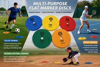 Fabrieks prijs milieuvriendelijke voetbal trainings rubberen platte kegel marker disc cone
