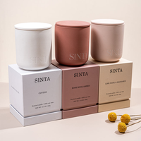 AIKUN Luxus-Keramik-Kerze Matte Anpassbare Kerzengläser Blumen-Keramik Duftkerze aus Sojawachs mit Speziellem Design