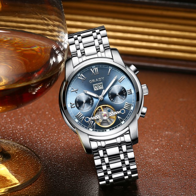 Luxury Automatic Men's Watch Brand Designer High Quality Belt Waterproof Sports Chronograph Mechanical Watch