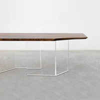 Pieds de table en acrylique personnalisés Jambe de meuble en acrylique transparent moderne