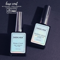 Base Coat Gel Transparent 15ml pour Manucure Gel avec Forte Adhérence, Soak Off, Marque Privée, Fourniture pour Salons de Manucure OEM