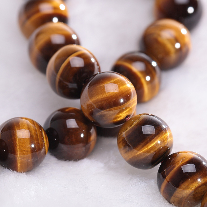 Loose Gemstone Yellow Tiger Eye Beads for Jewelry Making Various Colors Green Red Obsidian Jasper Ruby Garnet