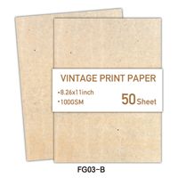 BESTLINE Vente en gros de papier à lettres antique de taille A4, 50 feuilles, designs classiques de l'ancienne école, couleur personnalisée pour impression jet d'encre/laser