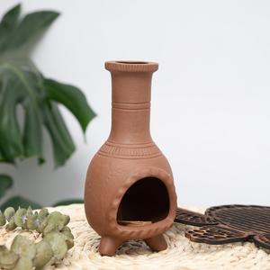 手作りテラコッタパロサントホルダーバーナー汚れと瞑想汚れポットセラミック香ホルダーチミネア - Product Image 5