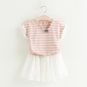 ชุดเสื้อผ้าเด็กผู้หญิงสำหรับฤดูร้อน ทำจากผ้าฝ้าย ขายปลีกออนไลน์ - Product Image 1