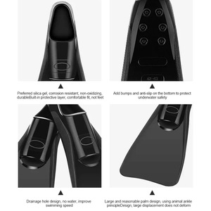 Aletas de buceo de silicona HhaoSport tallas XS, S, M, L, aletas de natación profesionales para buceo libre, uso adulto. - Product Image 4
