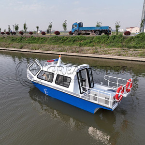 Nuevo diseño Precio bajo 6,5 <span class=keywords><strong>metros</strong></span> 21,3 pies <span class=keywords><strong>8</strong></span> asientos Barco patrullero <span class=keywords><strong>de</strong></span> aluminio grueso Barco <span class=keywords><strong>de</strong></span> alta velocidad <span class=keywords><strong>con</strong></span> cabina - Product Image 4