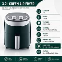 Friteuse à air électrique 3,2 L sans huile, en plastique, pour usage domestique, avec bac amovible, pour cuisson sans huile, prix de gros