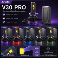Proveedor de Faros LED para Automóviles SFIDA V30-pro, Bombilla H3 180W 6000K, Aleación de Aluminio, PCB de Cobre, Seis Tubos de Cobre, IP67, 9-16V, Fabricante