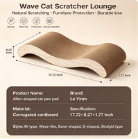 Grattoir à chat en carton ondulé de qualité supérieure avec une structure à cinq couches et une surface confortable pour que les chats grattent et se détendent 45 cm
