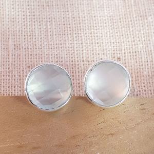 Pendientes de Plata de Ley 925 con Calcedonia Natural Color Aqua - Product Image 5