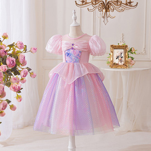 Robe de princesse sirène pour filles, robe de fée pour enfant, robe d'anniversaire pour fille - Product Image 2