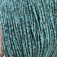 Perles en pierre naturelle turquoise de 2 mm en gros, perles en vrac pour la fabrication de bijoux, bracelets et colliers