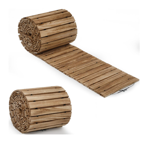 Allée de jardin en bois clair antidérapante, chemin droit enroulable pour jardin, allée décorative pour mariage ou fête dans la cour - Product Image 1