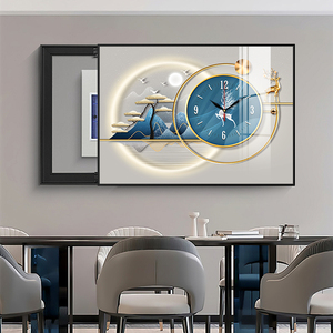 Hiện đại trang trí nội thất đồng hồ sang trọng pha lê sứ sơn nhà hàng đồng hồ điện hộp sơn trang trí đồng hồ treo tường - Product Image 1