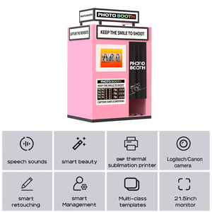 Fully Assembled Led Light Automatic Photo Booth Remote Manage Digital Photo Booth Shopping Street Selfie Photo Booth for Party - Product Image 6