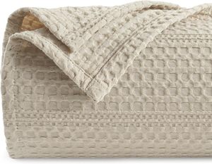 Cobertor de Waffle Leve e Respirável, Confortável e Estético para Cama, Sofá, Carro e Decoração de Casa - Product Image 1