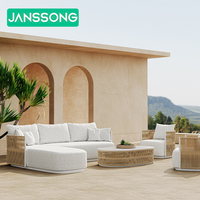Meubles d'extérieur, chaise en corde tressée pour patio, canapé de terrasse, canapé de jardin, chaise longue de détente, ensemble de canapés modernes pour hôtel et jardin