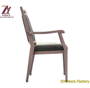 Chaise de loisirs/salle à manger pour ferme et hôtel avec accoudoirs en bois imité empilable et portable - Product Image 3