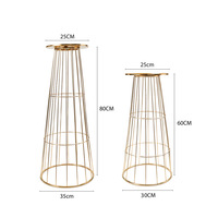 Vases trompettes en métal doré personnalisés, modernes et simples, pour arrangements floraux, centres de table de mariage et d'anniversaire, socles décoratifs faciles à assembler